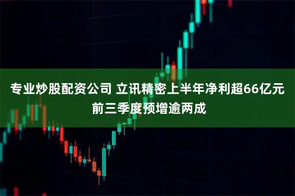 专业炒股配资公司 立讯精密上半年净利超66亿元 前三季度预增逾两成